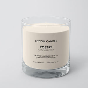 book inspired lotion candle Smells Like Books LUXURY LOTION CANDLE | POETRY