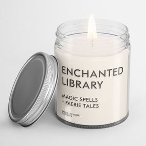 book inspired soy candle Smells Like Books ENCHANTED LIBRARY