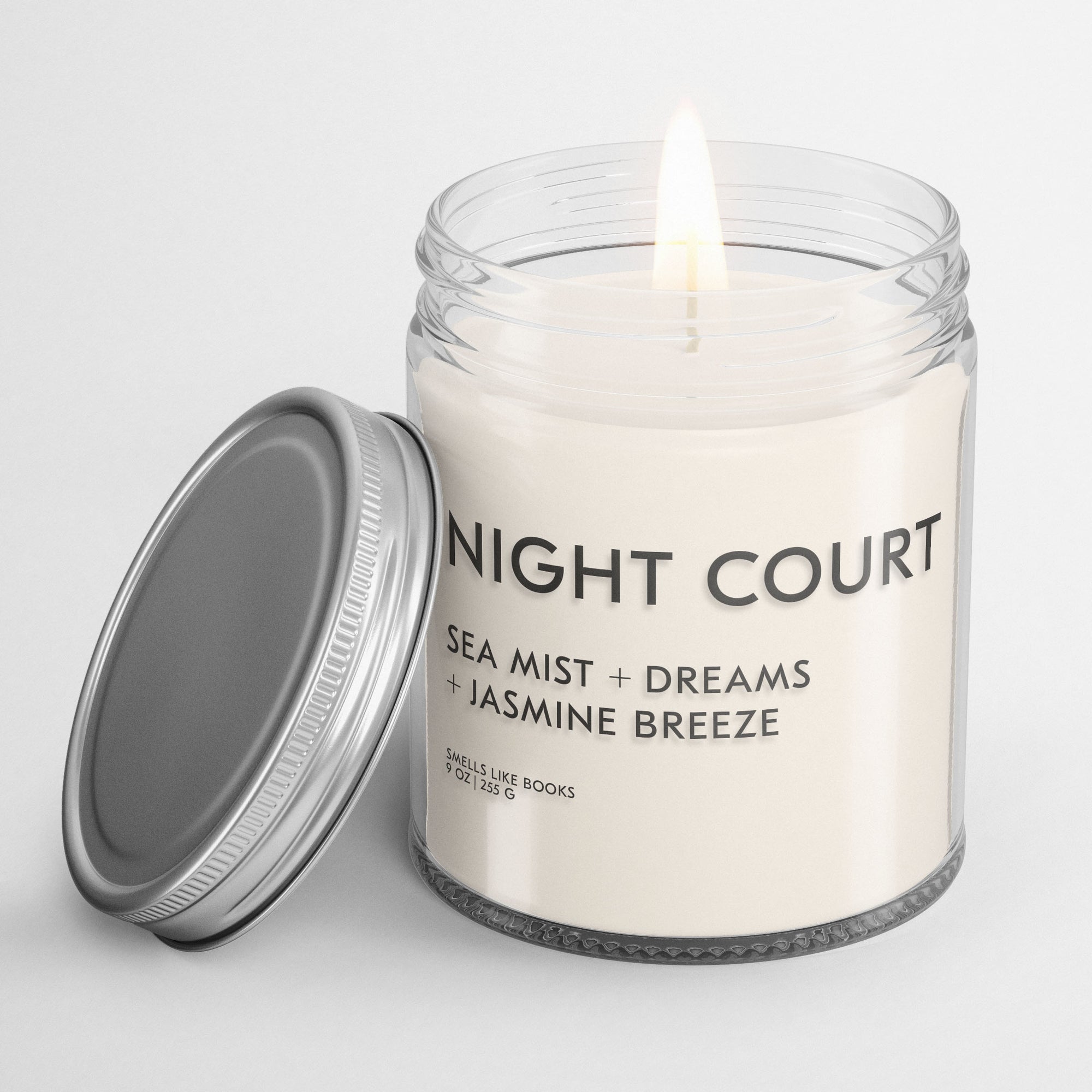 book inspired soy candle Smells Like Books NIGHT COURT
