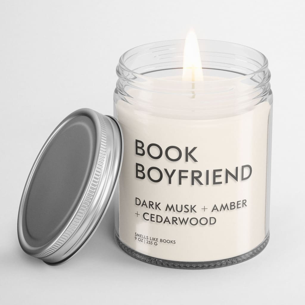 BOOK BOYFRIEND LITERARY INSPIRED CANDLE #1 book inspired candle, academia candle, aesthetic candles for readers, best gift for reader, best