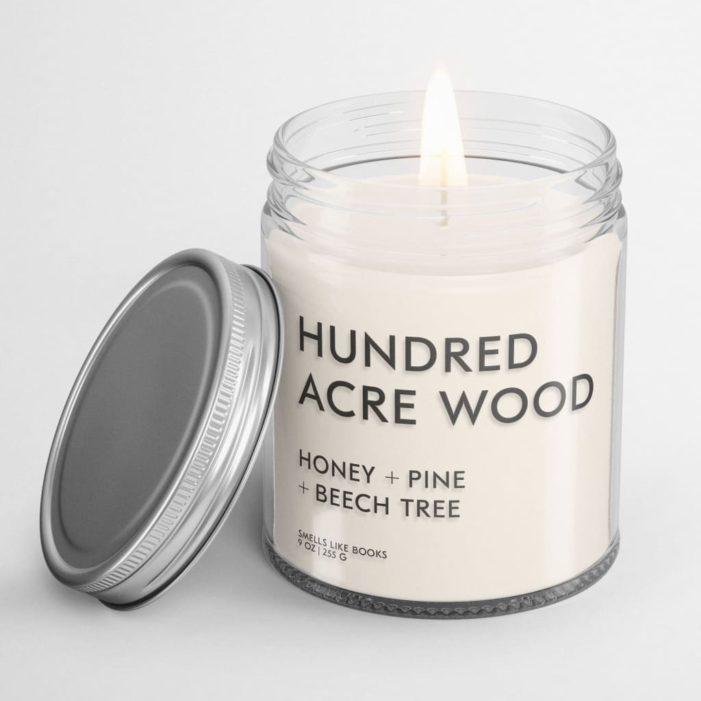 HUNDRED ACRE WOOD LITERARY INSPIRED CANDLE #1 book inspired candle, academia candle, aesthetic candles for readers, best gift for reader,