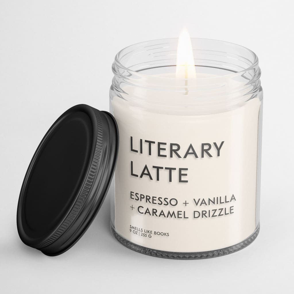 LITERARY LATTE LITERARY INSPIRED CANDLE #1 book inspired perfume, best gifts for readers, best perfume for book lovers, Bestselling book