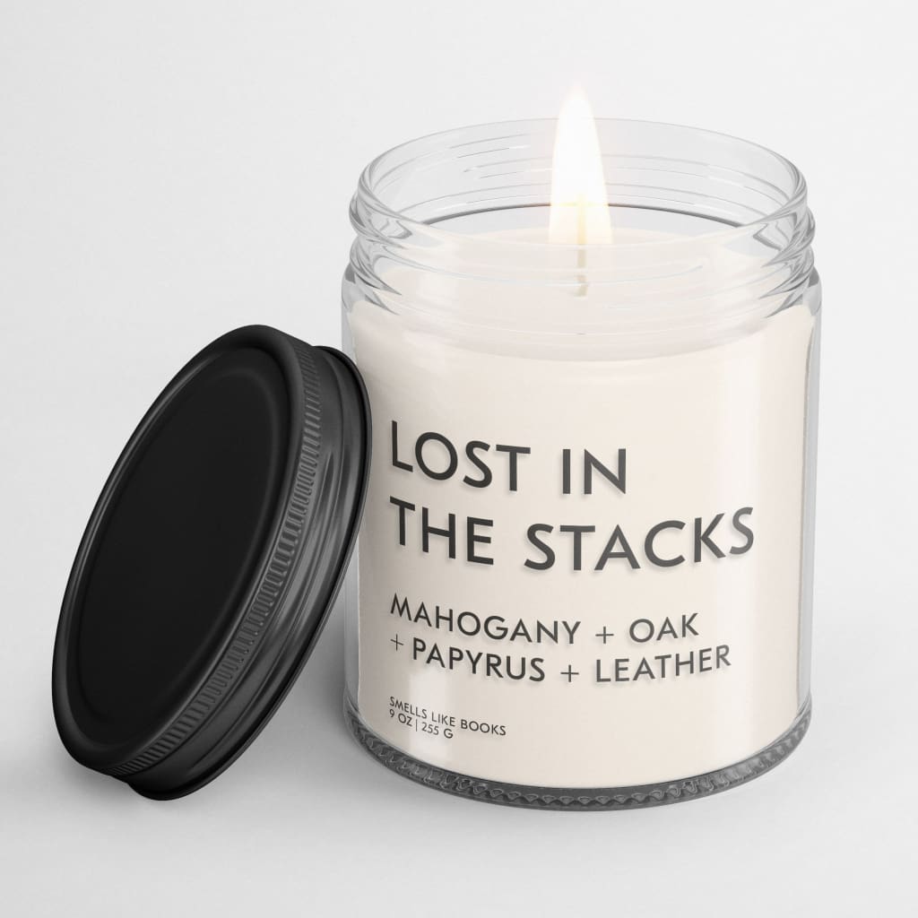 LOST IN THE STACKS™ LITERARY INSPIRED CANDLE #1 book inspired candle, academia candle, aesthetic candles for readers, best gift for reader,