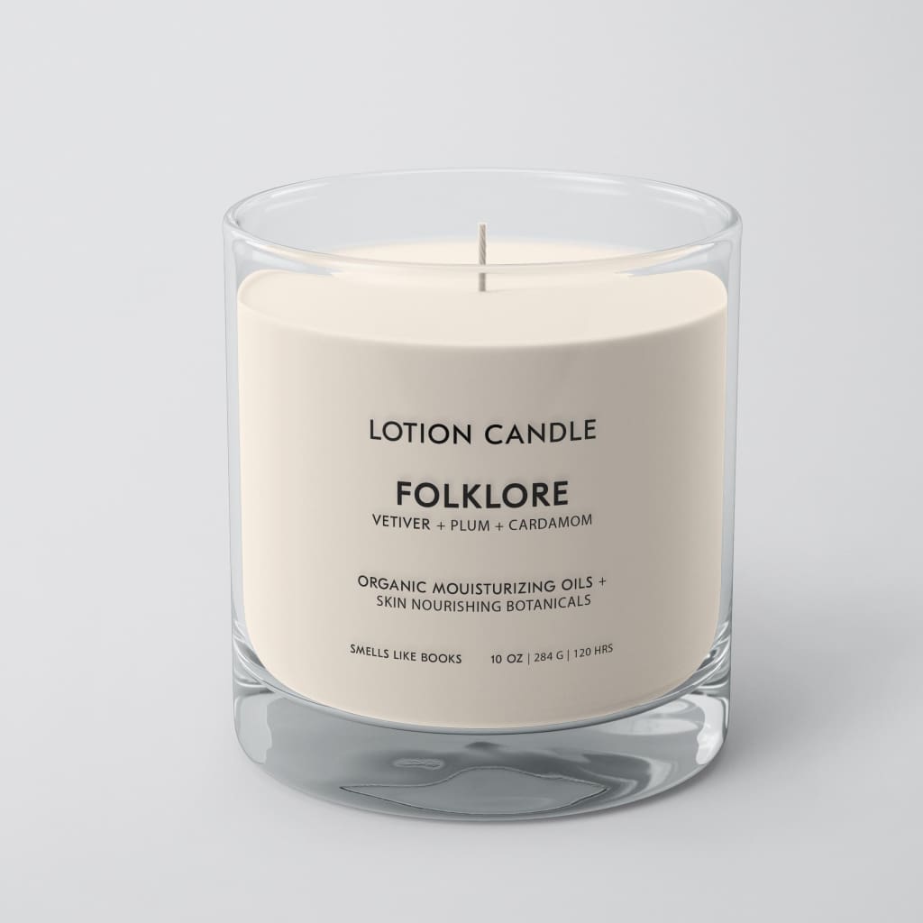 LUXURY LOTION CANDLE | FOLKLORE book inspired lotion candle lotion candles LUXURY LOTION CANDLE | FOLKLORE BOOK LOVERS’ LOTION CANDLES