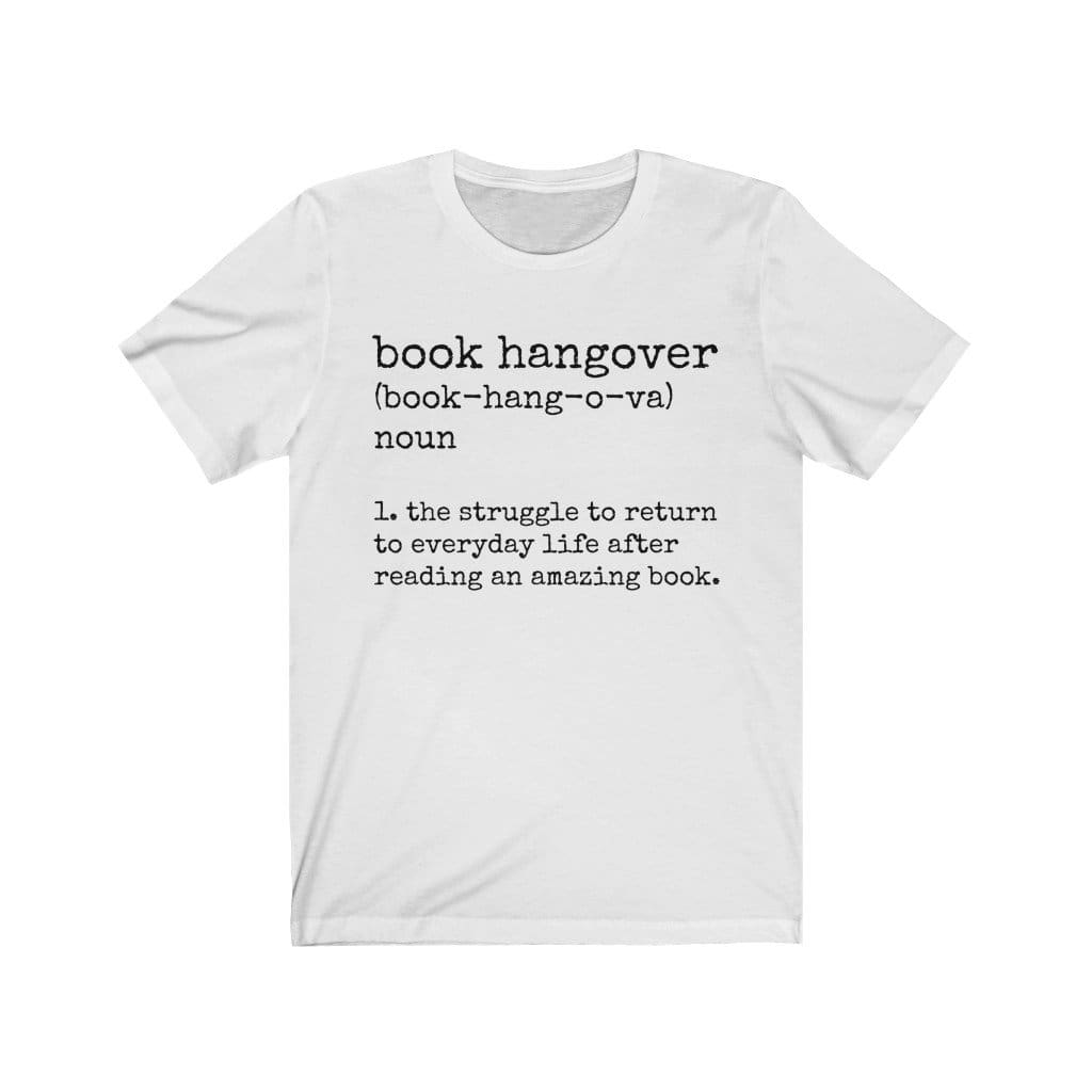 T-Shirt Smells Like Books BOOK HANGOVER Unisex Jersey Short Sleeve Tee