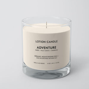 book inspired lotion candle Smells Like Books LUXURY LOTION CANDLE | ADVENTURE